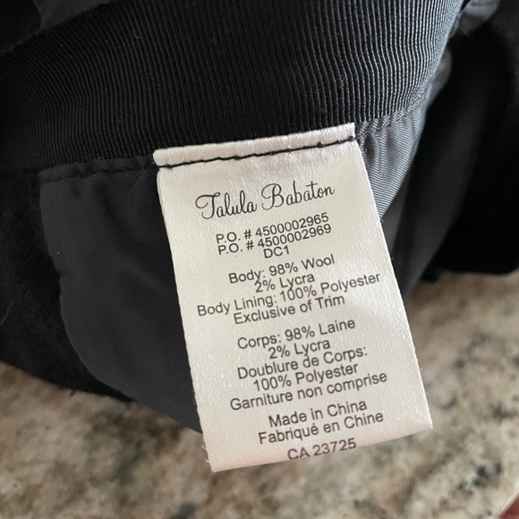 Aritzia Talula Babaton Black Paper bag Wool Skirt with pockets - Picture 3 of 3